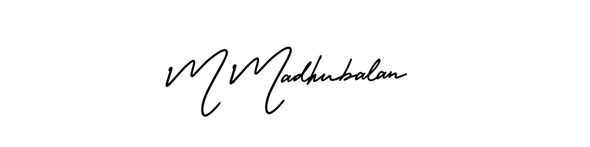 Make a beautiful signature design for name M Madhubalan. Use this online signature maker to create a handwritten signature for free. M Madhubalan signature style 3 images and pictures png