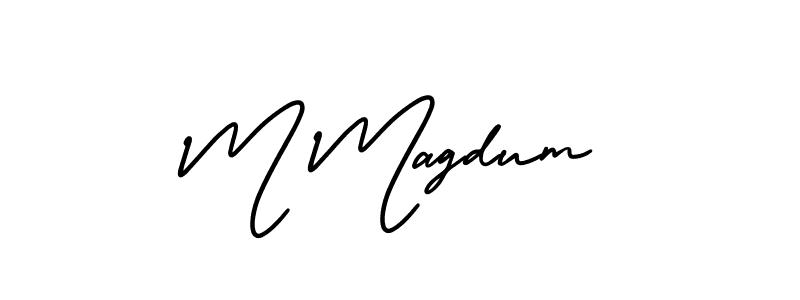 Make a beautiful signature design for name M Magdum. Use this online signature maker to create a handwritten signature for free. M Magdum signature style 3 images and pictures png