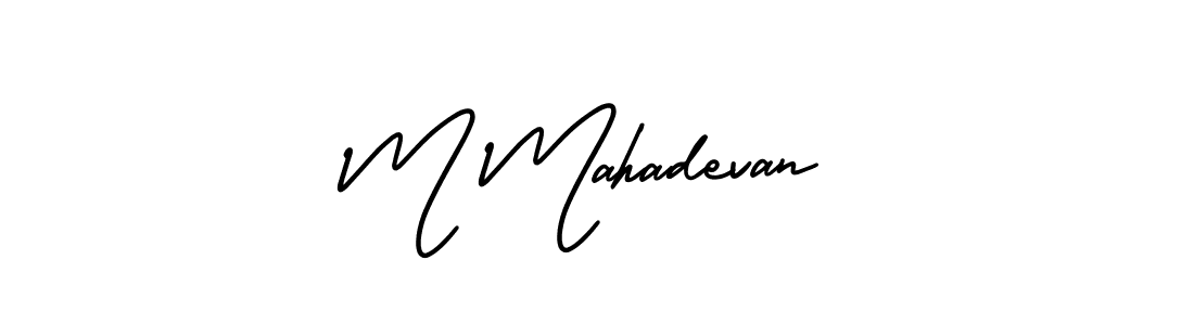 It looks lik you need a new signature style for name M Mahadevan. Design unique handwritten (AmerikaSignatureDemo-Regular) signature with our free signature maker in just a few clicks. M Mahadevan signature style 3 images and pictures png