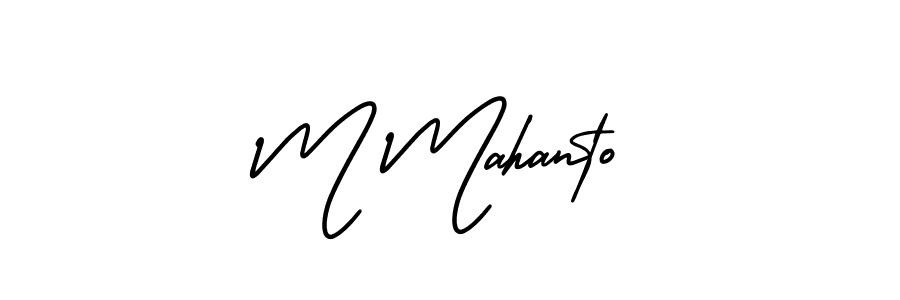 How to Draw M Mahanto signature style? AmerikaSignatureDemo-Regular is a latest design signature styles for name M Mahanto. M Mahanto signature style 3 images and pictures png