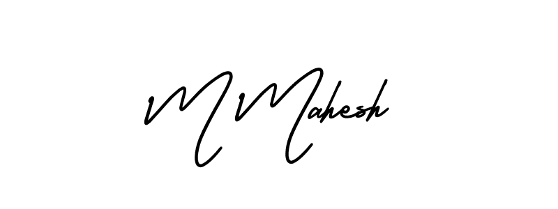 Create a beautiful signature design for name M Mahesh. With this signature (AmerikaSignatureDemo-Regular) fonts, you can make a handwritten signature for free. M Mahesh signature style 3 images and pictures png