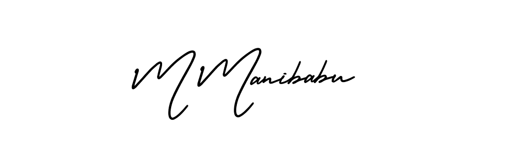 How to make M Manibabu signature? AmerikaSignatureDemo-Regular is a professional autograph style. Create handwritten signature for M Manibabu name. M Manibabu signature style 3 images and pictures png