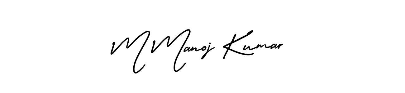 How to make M Manoj Kumar signature? AmerikaSignatureDemo-Regular is a professional autograph style. Create handwritten signature for M Manoj Kumar name. M Manoj Kumar signature style 3 images and pictures png