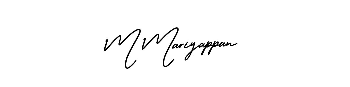 Create a beautiful signature design for name M Mariyappan. With this signature (AmerikaSignatureDemo-Regular) fonts, you can make a handwritten signature for free. M Mariyappan signature style 3 images and pictures png