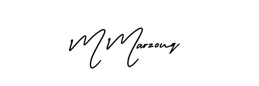 Make a beautiful signature design for name M Marzouq. With this signature (AmerikaSignatureDemo-Regular) style, you can create a handwritten signature for free. M Marzouq signature style 3 images and pictures png