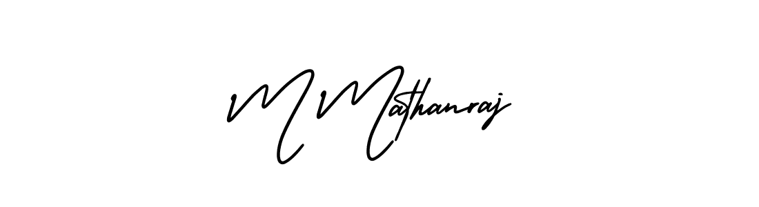 AmerikaSignatureDemo-Regular is a professional signature style that is perfect for those who want to add a touch of class to their signature. It is also a great choice for those who want to make their signature more unique. Get M Mathanraj name to fancy signature for free. M Mathanraj signature style 3 images and pictures png