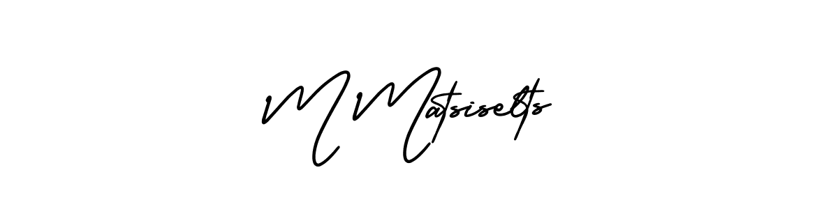 Create a beautiful signature design for name M Matsiselts. With this signature (AmerikaSignatureDemo-Regular) fonts, you can make a handwritten signature for free. M Matsiselts signature style 3 images and pictures png