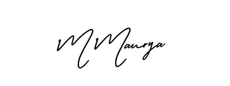 It looks lik you need a new signature style for name M Maurya. Design unique handwritten (AmerikaSignatureDemo-Regular) signature with our free signature maker in just a few clicks. M Maurya signature style 3 images and pictures png