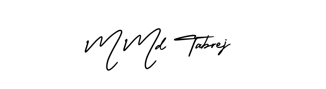 Design your own signature with our free online signature maker. With this signature software, you can create a handwritten (AmerikaSignatureDemo-Regular) signature for name M Md Tabrej. M Md Tabrej signature style 3 images and pictures png