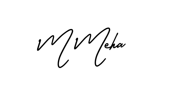 This is the best signature style for the M Meha name. Also you like these signature font (AmerikaSignatureDemo-Regular). Mix name signature. M Meha signature style 3 images and pictures png