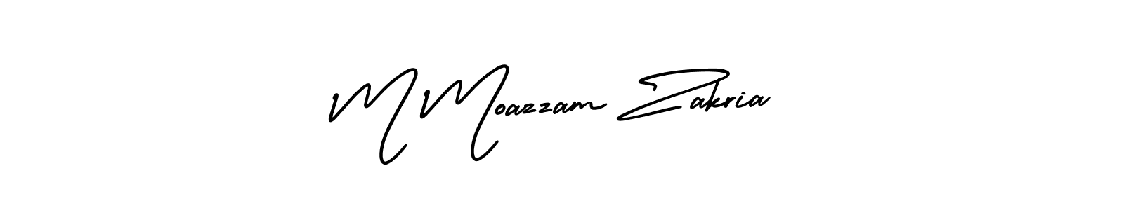 M Moazzam Zakria stylish signature style. Best Handwritten Sign (AmerikaSignatureDemo-Regular) for my name. Handwritten Signature Collection Ideas for my name M Moazzam Zakria. M Moazzam Zakria signature style 3 images and pictures png