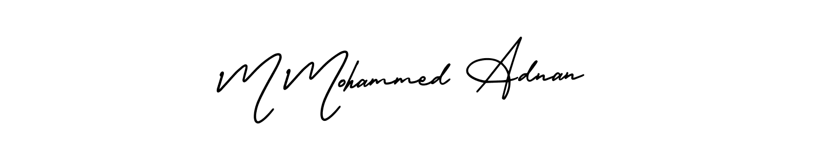 M Mohammed Adnan stylish signature style. Best Handwritten Sign (AmerikaSignatureDemo-Regular) for my name. Handwritten Signature Collection Ideas for my name M Mohammed Adnan. M Mohammed Adnan signature style 3 images and pictures png