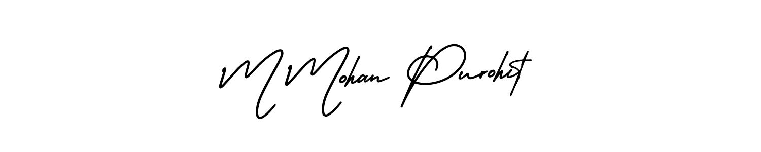 Make a beautiful signature design for name M Mohan Purohit. Use this online signature maker to create a handwritten signature for free. M Mohan Purohit signature style 3 images and pictures png