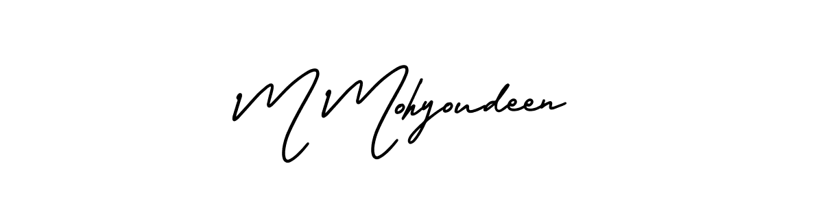 You can use this online signature creator to create a handwritten signature for the name M Mohyoudeen. This is the best online autograph maker. M Mohyoudeen signature style 3 images and pictures png