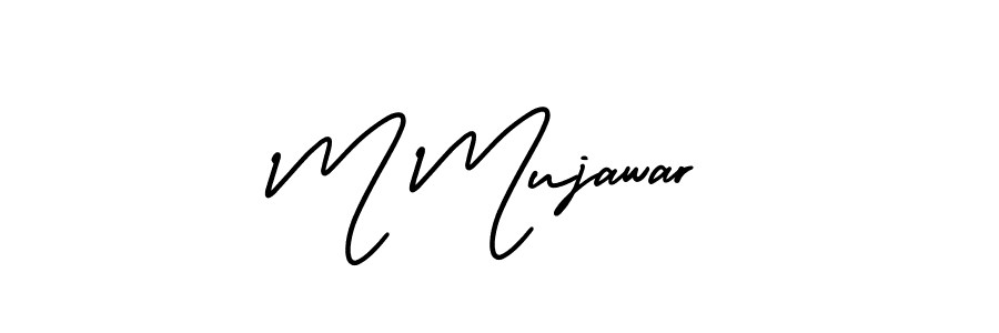 Design your own signature with our free online signature maker. With this signature software, you can create a handwritten (AmerikaSignatureDemo-Regular) signature for name M Mujawar. M Mujawar signature style 3 images and pictures png