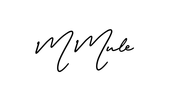 The best way (AmerikaSignatureDemo-Regular) to make a short signature is to pick only two or three words in your name. The name M Mule include a total of six letters. For converting this name. M Mule signature style 3 images and pictures png