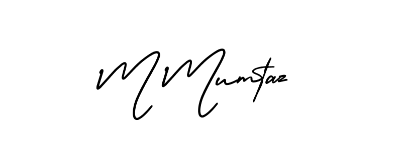 Design your own signature with our free online signature maker. With this signature software, you can create a handwritten (AmerikaSignatureDemo-Regular) signature for name M Mumtaz. M Mumtaz signature style 3 images and pictures png