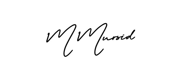 The best way (AmerikaSignatureDemo-Regular) to make a short signature is to pick only two or three words in your name. The name M Mursid include a total of six letters. For converting this name. M Mursid signature style 3 images and pictures png