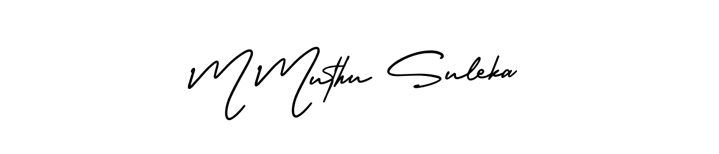 Best and Professional Signature Style for M Muthu Suleka. AmerikaSignatureDemo-Regular Best Signature Style Collection. M Muthu Suleka signature style 3 images and pictures png