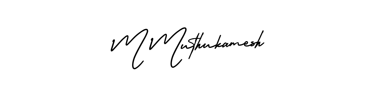 Make a beautiful signature design for name M Muthukamesh. With this signature (AmerikaSignatureDemo-Regular) style, you can create a handwritten signature for free. M Muthukamesh signature style 3 images and pictures png