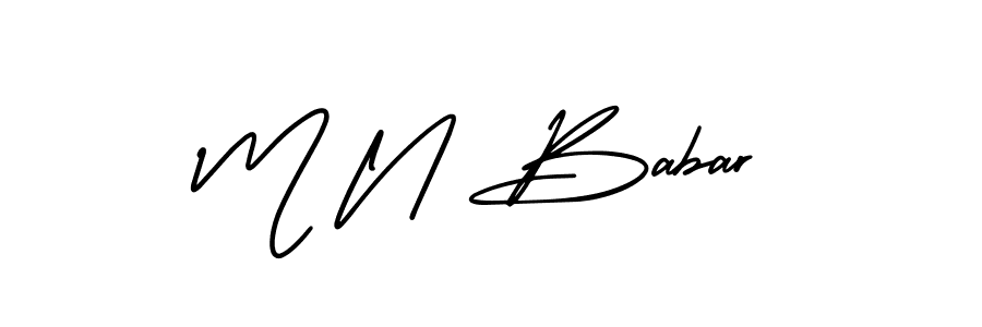 It looks lik you need a new signature style for name M N Babar. Design unique handwritten (AmerikaSignatureDemo-Regular) signature with our free signature maker in just a few clicks. M N Babar signature style 3 images and pictures png