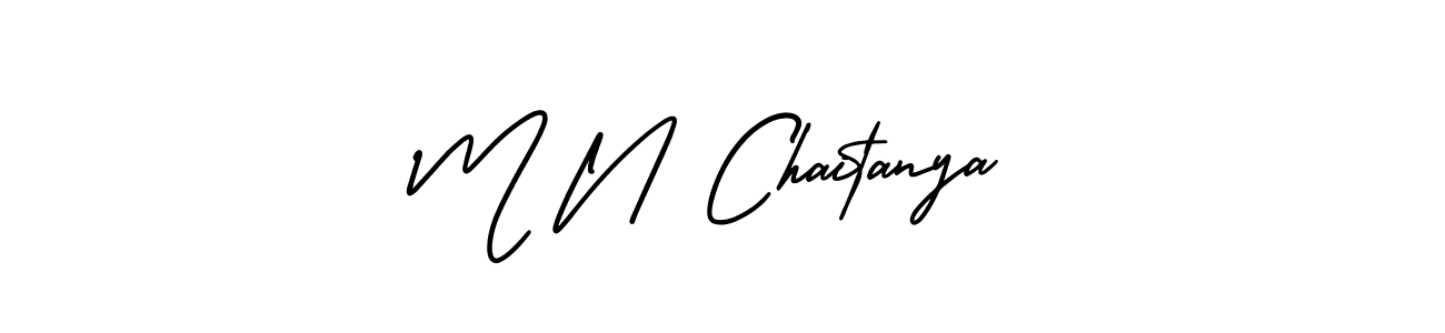 Also we have M N Chaitanya name is the best signature style. Create professional handwritten signature collection using AmerikaSignatureDemo-Regular autograph style. M N Chaitanya signature style 3 images and pictures png