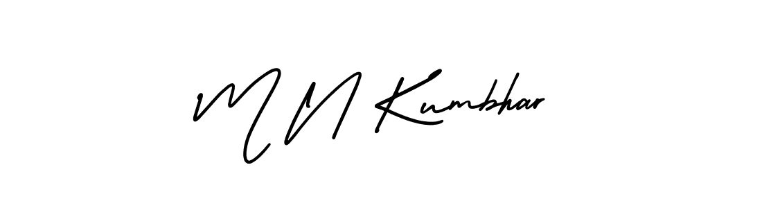 This is the best signature style for the M N Kumbhar name. Also you like these signature font (AmerikaSignatureDemo-Regular). Mix name signature. M N Kumbhar signature style 3 images and pictures png