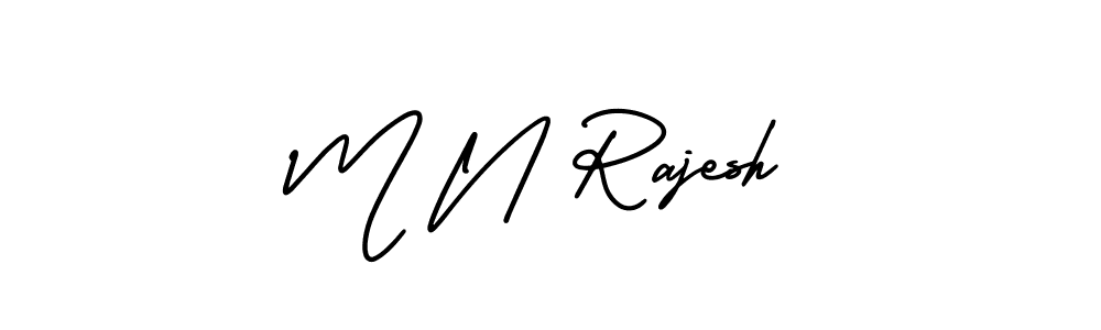 Design your own signature with our free online signature maker. With this signature software, you can create a handwritten (AmerikaSignatureDemo-Regular) signature for name M N Rajesh. M N Rajesh signature style 3 images and pictures png