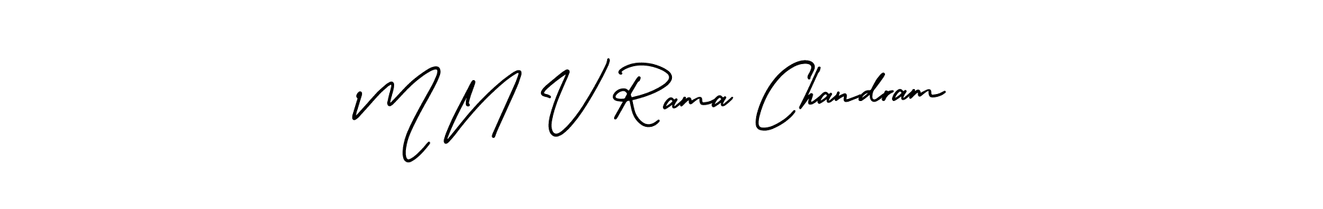 Make a beautiful signature design for name M N V Rama Chandram. With this signature (AmerikaSignatureDemo-Regular) style, you can create a handwritten signature for free. M N V Rama Chandram signature style 3 images and pictures png
