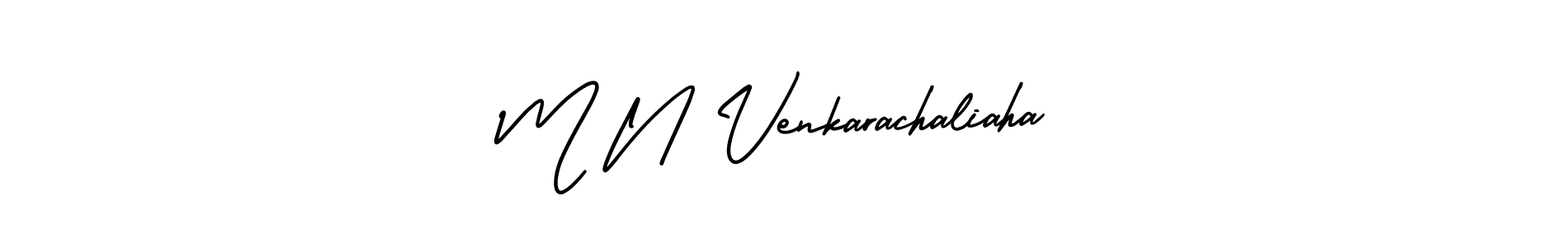 AmerikaSignatureDemo-Regular is a professional signature style that is perfect for those who want to add a touch of class to their signature. It is also a great choice for those who want to make their signature more unique. Get M N Venkarachaliaha name to fancy signature for free. M N Venkarachaliaha signature style 3 images and pictures png