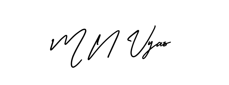 It looks lik you need a new signature style for name M N Vyas. Design unique handwritten (AmerikaSignatureDemo-Regular) signature with our free signature maker in just a few clicks. M N Vyas signature style 3 images and pictures png