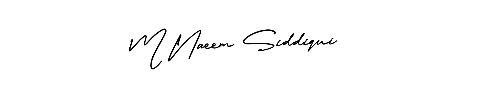 This is the best signature style for the M Naeem Siddiqui name. Also you like these signature font (AmerikaSignatureDemo-Regular). Mix name signature. M Naeem Siddiqui signature style 3 images and pictures png