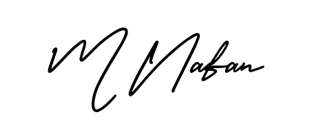 Design your own signature with our free online signature maker. With this signature software, you can create a handwritten (AmerikaSignatureDemo-Regular) signature for name M Nafan. M Nafan signature style 3 images and pictures png