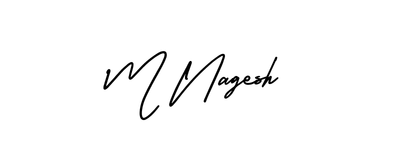 How to make M Nagesh signature? AmerikaSignatureDemo-Regular is a professional autograph style. Create handwritten signature for M Nagesh name. M Nagesh signature style 3 images and pictures png
