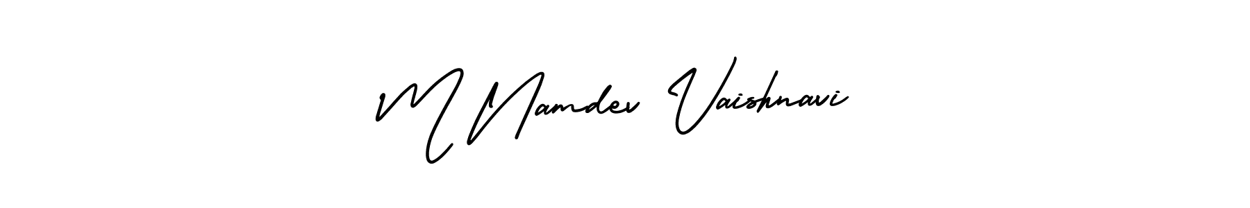 M Namdev Vaishnavi stylish signature style. Best Handwritten Sign (AmerikaSignatureDemo-Regular) for my name. Handwritten Signature Collection Ideas for my name M Namdev Vaishnavi. M Namdev Vaishnavi signature style 3 images and pictures png