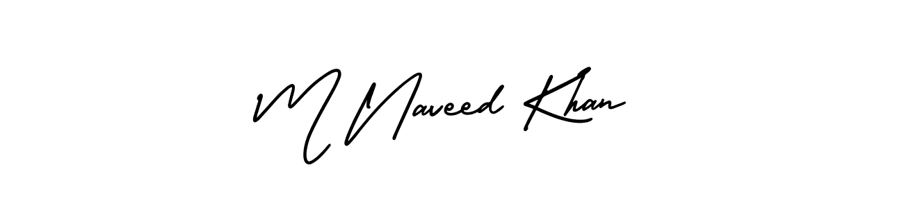M Naveed Khan stylish signature style. Best Handwritten Sign (AmerikaSignatureDemo-Regular) for my name. Handwritten Signature Collection Ideas for my name M Naveed Khan. M Naveed Khan signature style 3 images and pictures png