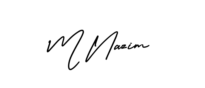 Check out images of Autograph of M Nazim name. Actor M Nazim Signature Style. AmerikaSignatureDemo-Regular is a professional sign style online. M Nazim signature style 3 images and pictures png