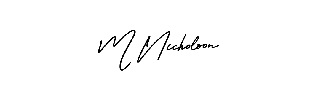 You can use this online signature creator to create a handwritten signature for the name M Nicholson. This is the best online autograph maker. M Nicholson signature style 3 images and pictures png