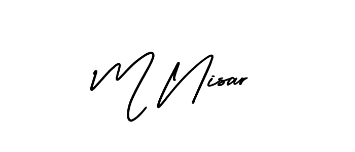 How to Draw M Nisar signature style? AmerikaSignatureDemo-Regular is a latest design signature styles for name M Nisar. M Nisar signature style 3 images and pictures png