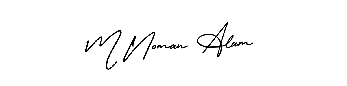 How to make M Noman Alam name signature. Use AmerikaSignatureDemo-Regular style for creating short signs online. This is the latest handwritten sign. M Noman Alam signature style 3 images and pictures png