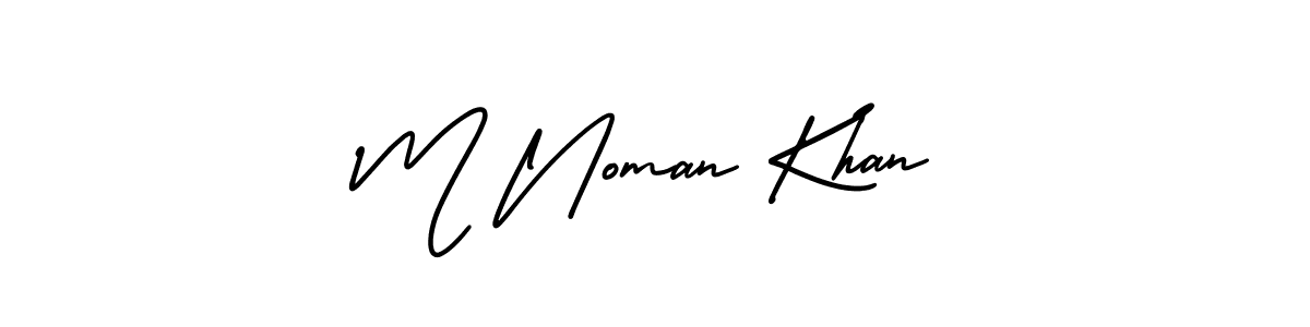 Make a beautiful signature design for name M Noman Khan. With this signature (AmerikaSignatureDemo-Regular) style, you can create a handwritten signature for free. M Noman Khan signature style 3 images and pictures png