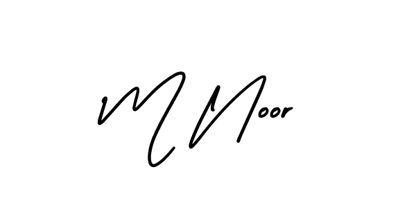 AmerikaSignatureDemo-Regular is a professional signature style that is perfect for those who want to add a touch of class to their signature. It is also a great choice for those who want to make their signature more unique. Get M Noor name to fancy signature for free. M Noor signature style 3 images and pictures png