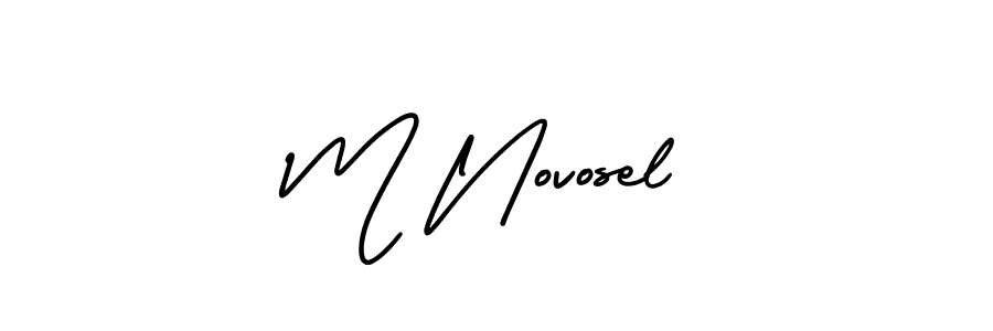 Similarly AmerikaSignatureDemo-Regular is the best handwritten signature design. Signature creator online .You can use it as an online autograph creator for name M Novosel. M Novosel signature style 3 images and pictures png