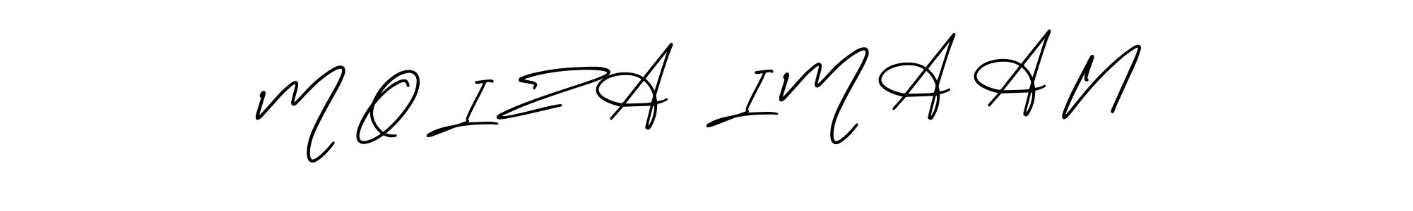 How to Draw M O I Z A  I M A A N signature style? AmerikaSignatureDemo-Regular is a latest design signature styles for name M O I Z A  I M A A N. M O I Z A  I M A A N signature style 3 images and pictures png