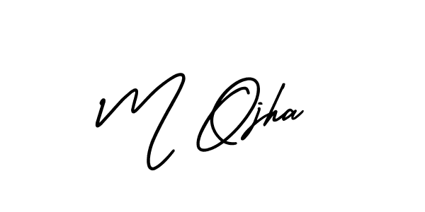 Make a beautiful signature design for name M Ojha. Use this online signature maker to create a handwritten signature for free. M Ojha signature style 3 images and pictures png