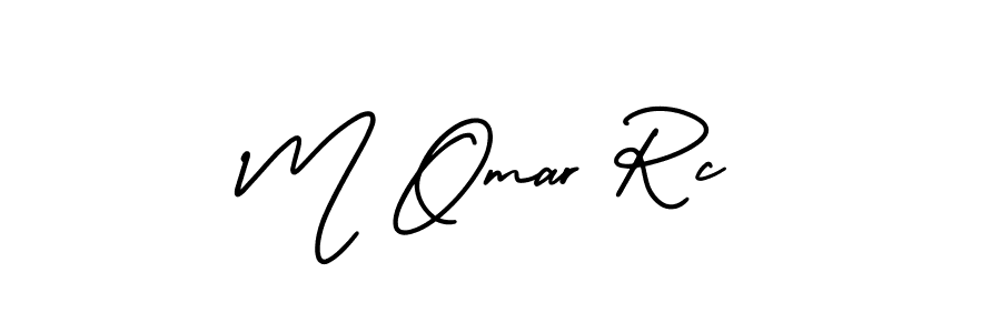 Use a signature maker to create a handwritten signature online. With this signature software, you can design (AmerikaSignatureDemo-Regular) your own signature for name M Omar Rc. M Omar Rc signature style 3 images and pictures png