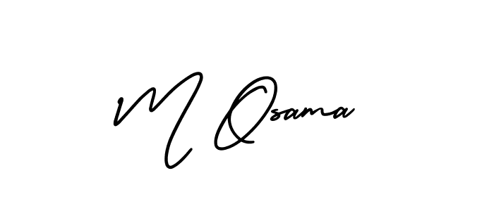 The best way (AmerikaSignatureDemo-Regular) to make a short signature is to pick only two or three words in your name. The name M Osama include a total of six letters. For converting this name. M Osama signature style 3 images and pictures png