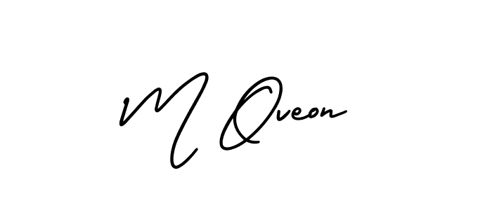 How to make M Oveon signature? AmerikaSignatureDemo-Regular is a professional autograph style. Create handwritten signature for M Oveon name. M Oveon signature style 3 images and pictures png