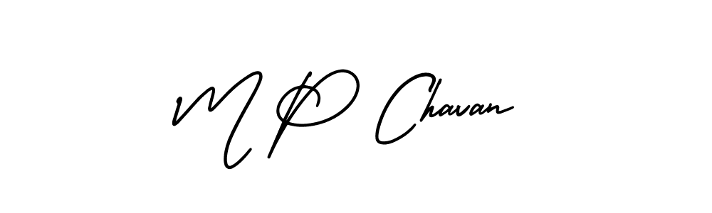 Design your own signature with our free online signature maker. With this signature software, you can create a handwritten (AmerikaSignatureDemo-Regular) signature for name M P Chavan. M P Chavan signature style 3 images and pictures png