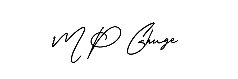 AmerikaSignatureDemo-Regular is a professional signature style that is perfect for those who want to add a touch of class to their signature. It is also a great choice for those who want to make their signature more unique. Get M P Ghuge name to fancy signature for free. M P Ghuge signature style 3 images and pictures png